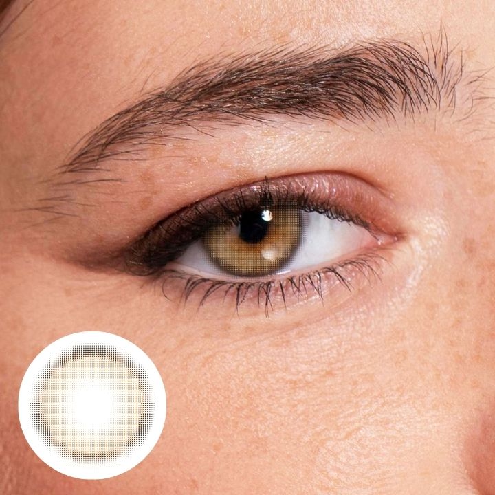 Just Be Mystique Brown natural brown coloured contacts for dark eyes